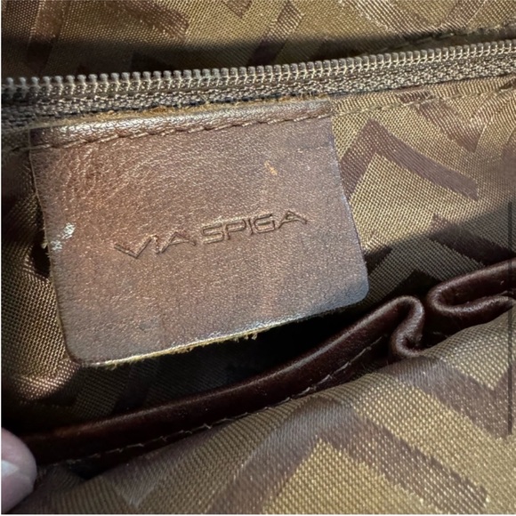 Via Spiga X- Large Chester Brown Leather Hobo Handbag - Picture 3 of 12